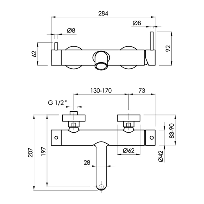 змішувач для душу Loop