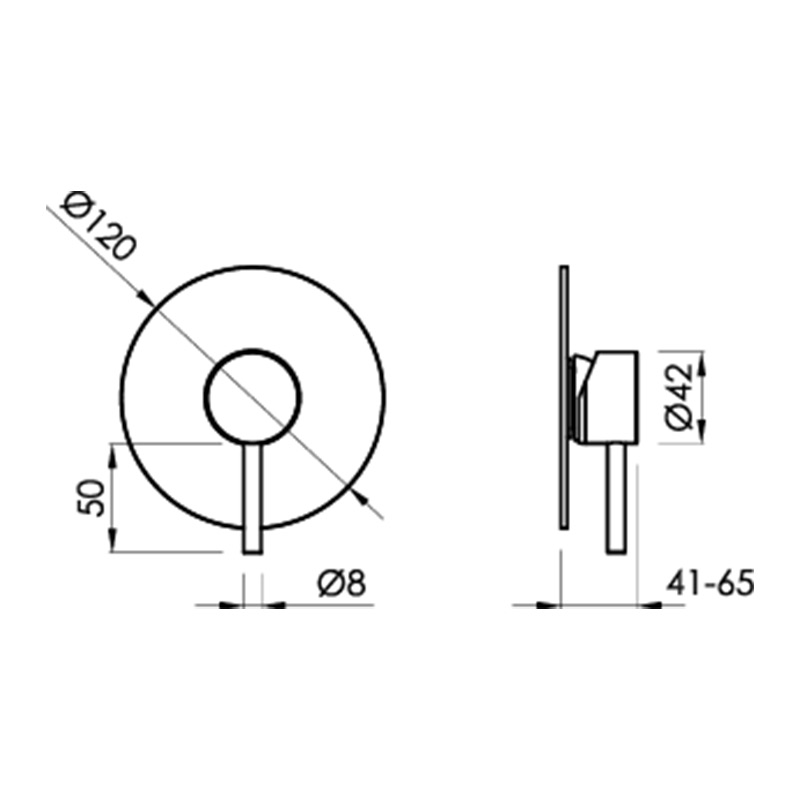змішувачі для душових систем Loop Bicolor