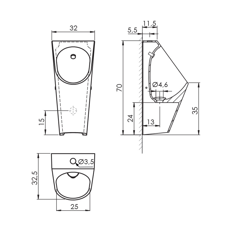 пісуари Arc URS50140WG