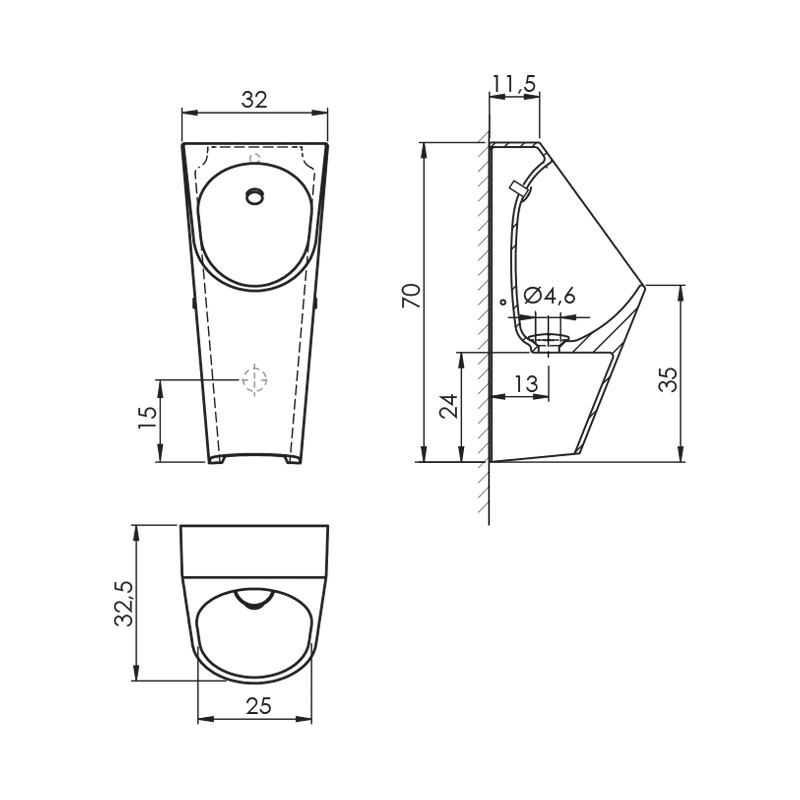 пісуари Arc URT50140WG